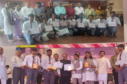शैक्षणिक संस्थानों में आरकेडीएफ विश्वविद्यालय को
											द्वितीय पुरस्कार से सम्मानित किया गया।